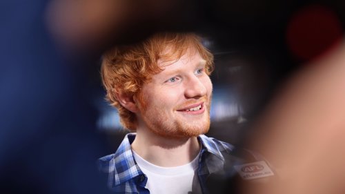 MELBOURNE, AUSTRALIA - SEPTEMBER 25: Ed Sheeran speaks to the media during a press conference ahead of the AFL Grand Final at Melbourne Cricket Ground on September 25, 2014 in Melbourne, Australia. (Photo by Robert Prezioso/Getty Images)