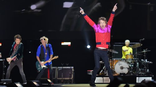 HÅVER INN: Ronnie Wood, Keith Richards, Mick Jagger og Charlie Watts i The Rolling Stones .