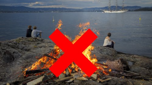 BÅLFORBUD: Det nye bålforbudet gjelder også holmer og skjær!