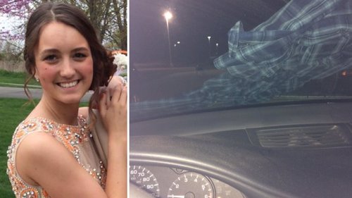 SKREMT: Ashley Hardacre (19) ønsker å advare andre som finner ting som er festet til frontruta.
