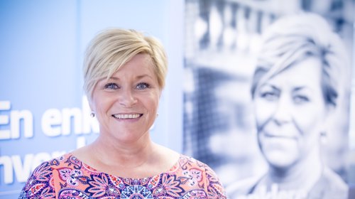 POP: Frp-leder Siv Jensen er populær blant utenlandske statsborgere fra Øst-Europa.