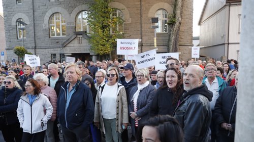 PROTESTER: I høst demonstrerte bompengemotstandere mot den planlagte bomringen i Fredrikstad.
