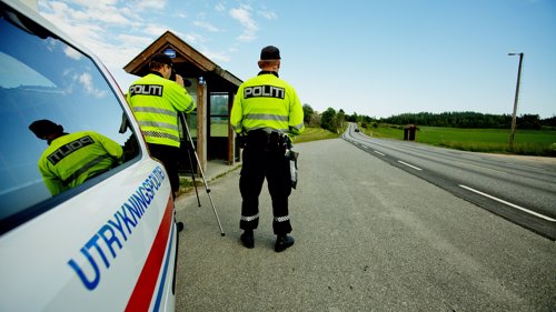 MÅLER: Utrykningspolitiet har ekstra fokus på fartskontroller onsdag.