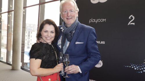KJÆRESTER: Anita Rennan og Eyvind Hellstrøm dukket opp på den røde løperen sammen i forkant av Gullruten-utdelingen i mai 2018.