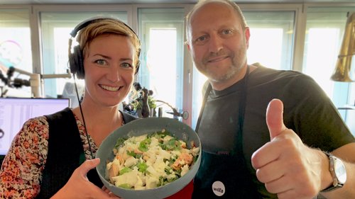 NAM: Marte ble fornøyd med salaten.