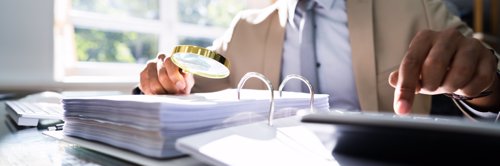 IRS Tax Audit. African Auditor Doing Debt Fraud Inspection