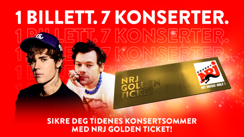 NRJ Golden Ticket sikrer deg tidenes konsertsommer!